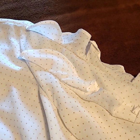 New York & Company dressy white blouse S - Picture 6 of 8